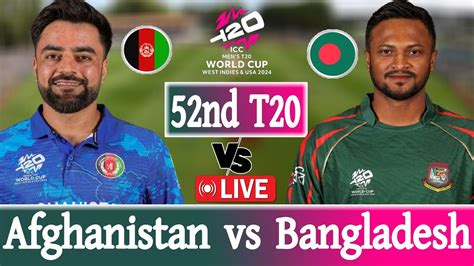 Watch live cricket streaming of AFG vs BAN, 52nd Match.